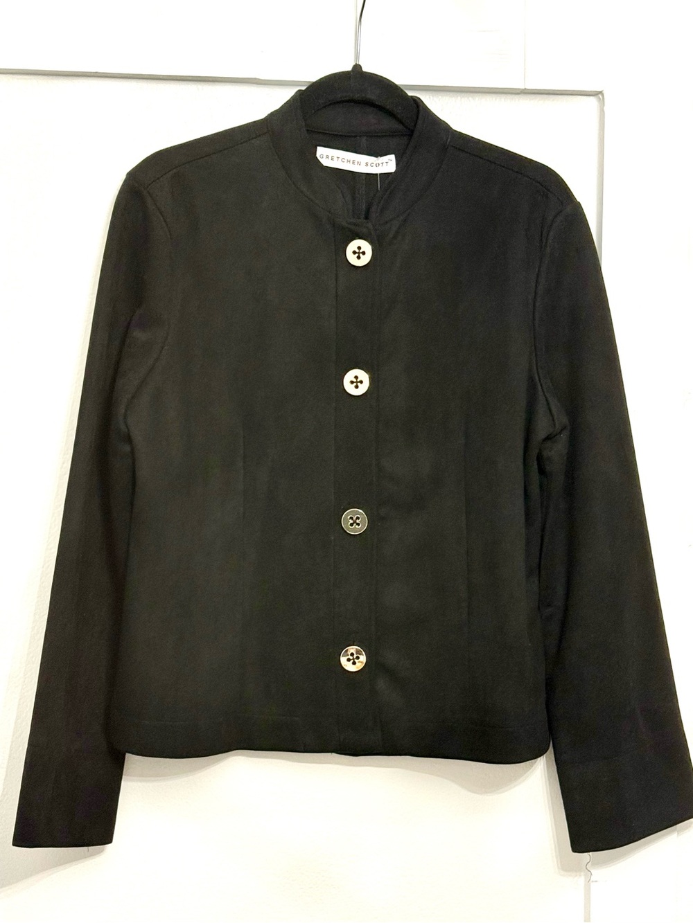 NWT Gretchen Scott Suede Black Short Jacket